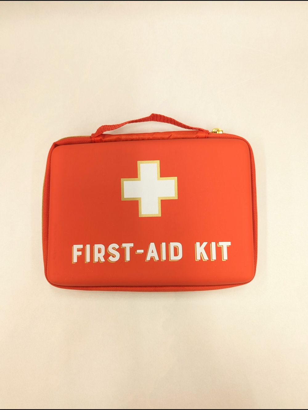 First-Aid Kit EMPTY Soft Clamshell Band-Aid Johnson & Johnson Coral/Orange